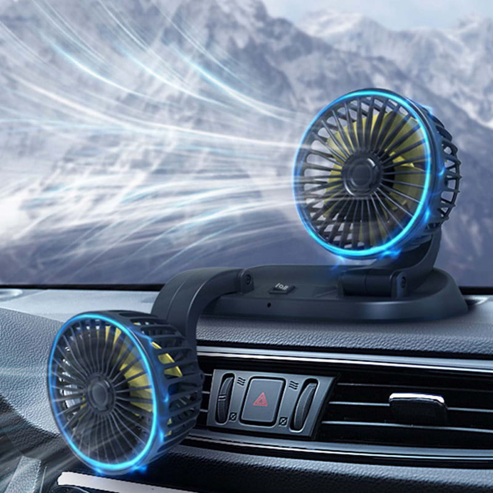 WarmthandFish Car Fan, Electric Car Fans For Rear Seat Passenger