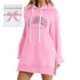 thumbnail image 1 of The Warmy Oversized Hoodie Dress For Women Casual Drawstring Long Sweatshirt With Pocket Fashion Split Hem Long Sleeve Mesh Sleeve Dresses for Women Women plus Size Sweater Dresses Formal Midi Dress, 1 of 6