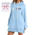 thumbnail image 1 of The Warmy Oversized Hoodie Dress For Women Casual Drawstring Long Sweatshirt With Pocket Fashion Split Hem Long Sleeve Women's plus Size Short Dresses Formal Gowns for Women plus Size plus Size, 1 of 6