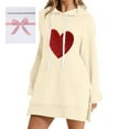 thumbnail image 1 of The Warmy Oversized Hoodie Dress For Women Casual Drawstring Long Sweatshirt With Pocket Fashion Split Hem Long Sleeve plus Size Women Party Dresses plus Size Dresses Girls Long Sleeve plus Size Dress, 1 of 6