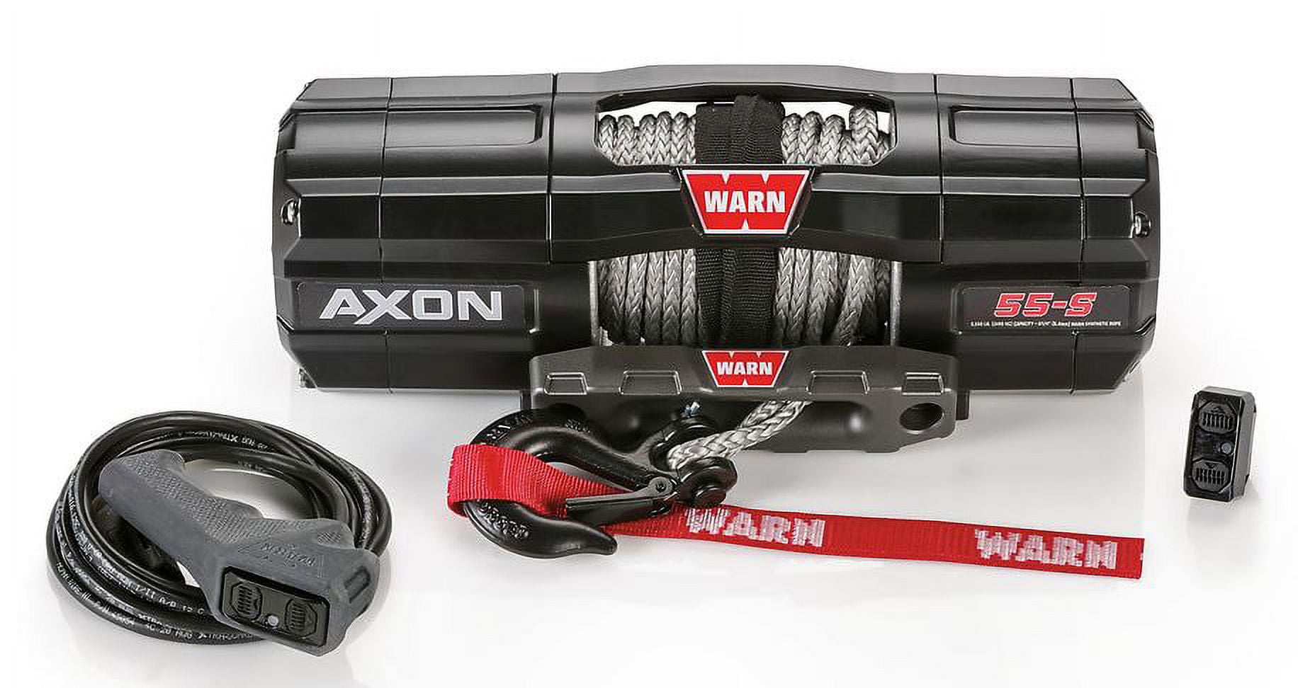 Warn 101150 Winch AXON Vehicle Mount WP 12 5500 LB Pull Cap 50x Spydura Rope