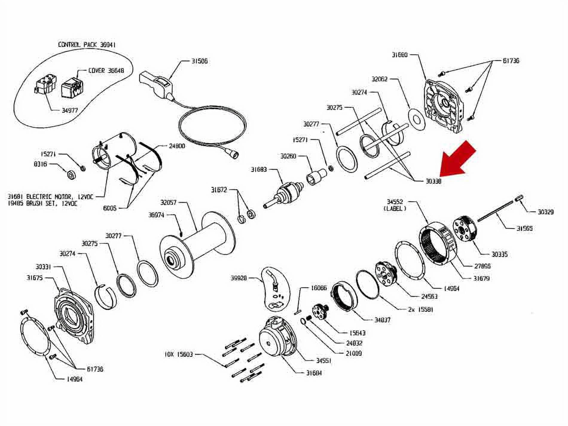Warn 30338 TIE ROD- .625 X 8.58