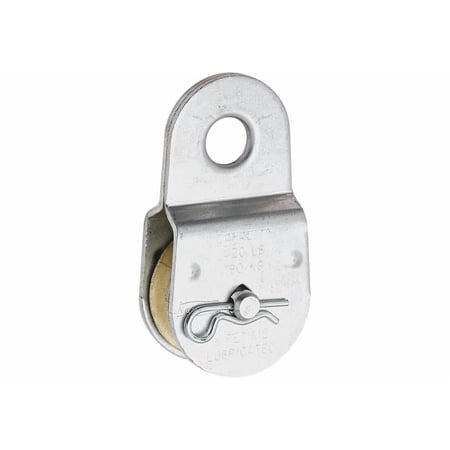National Hardware N195800 3213BC 1-1/2" Fixed Single Pulley Zinc Plated Finish