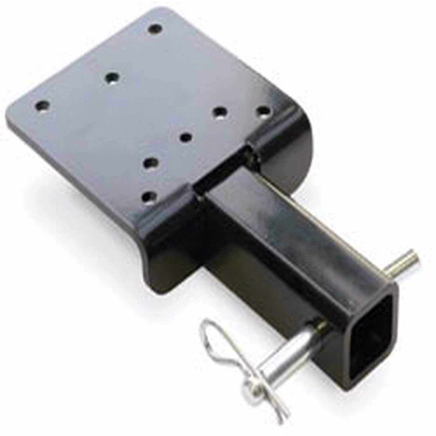 WARN 68531 Winch Trailer Hitch Adapter Mounting Plate Black