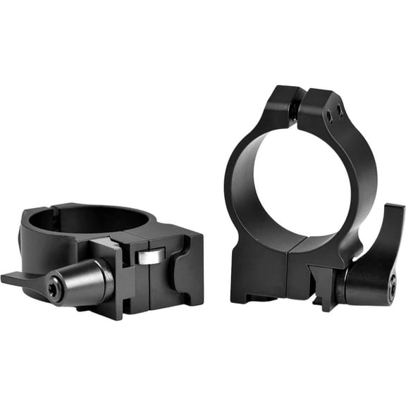 Warne QD Ruger 30mm Scope Rings Black Powdercoat Medium