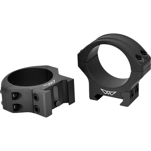 Warne HyperLite Tikka Rifle Ring, Matte Black, 30mm Medium, Black