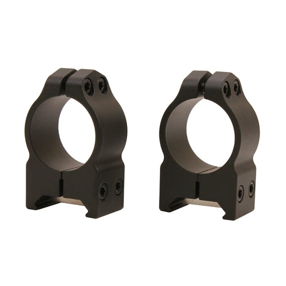 Warne Maxima 1" Medium Fixed Steel Scope Rings, Matte Black - 201M