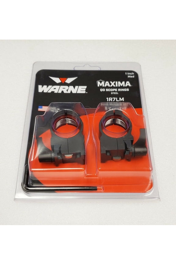 QD Ruger 77 1" Scope Rings Matte Black Medium