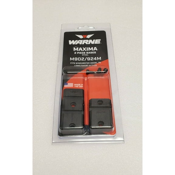 Warne Maxima 2-Piece Steel Weaver Scope Base Winchester 70 Matte Black