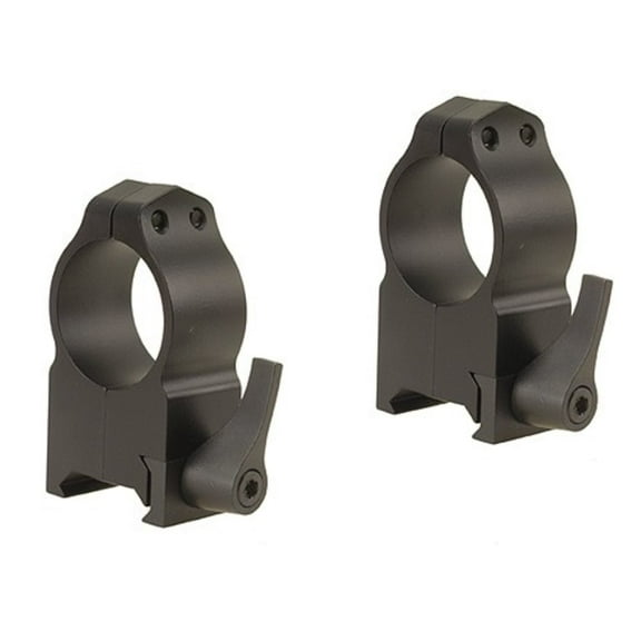 Warne Maxima QD Weaver 1" Scope Rings Matte Black Extra-High