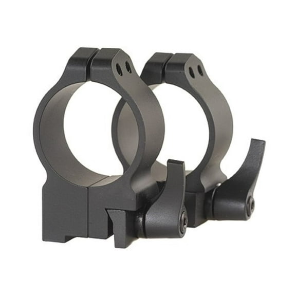 Warne QD Ring Scope Mount 30mm Ruger 77 Matte Black Medium