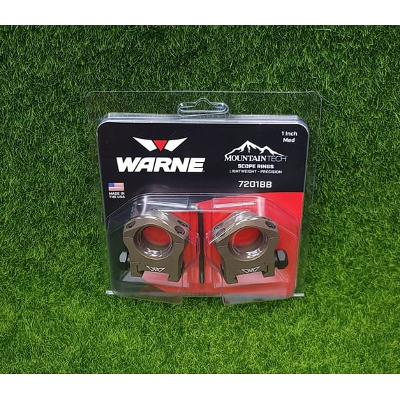 Warne Mountain Tech STANAG Picatinny 1" Scope Rings Burnt Bronze Medium