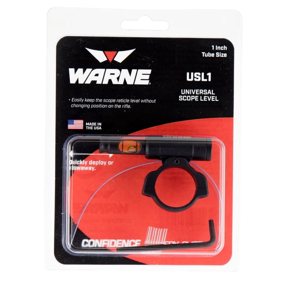 Warne USL1 Universal Scope Level Bubble Level Aluminum Black 1" Diameter