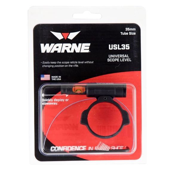 Warne USL35 Universal Scope Level Bubble Level Aluminum Black 35mm Diameter