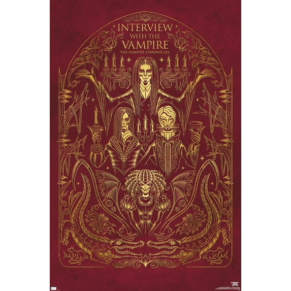 Warner 100th Anniversary: Art of 100th - Interview With The Vampire Chronicles Wall Poster, 22.375" x 34"