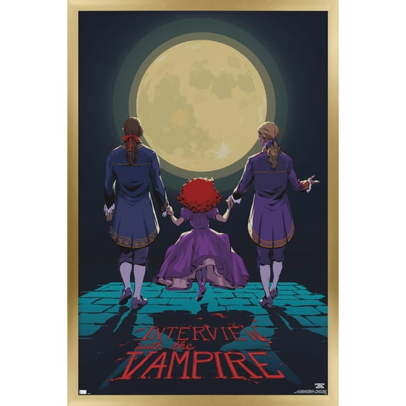 Warner 100th Anniversary: Art of 100th - Interview With The Vampire Wall Poster, 14.725" x 22.375" Framed