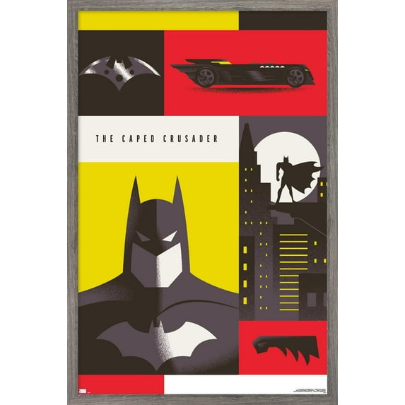 Warner 100th Anniversary - Batman Wall Poster, 14.725" x 22.375" Framed
