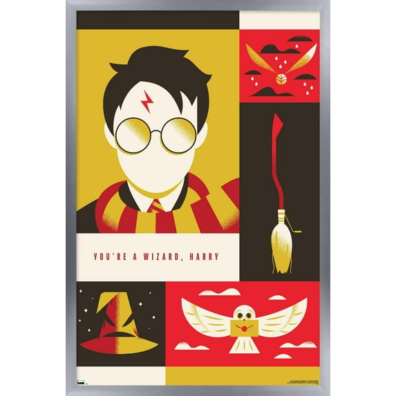Warner 100th Anniversary - Harry Potter Wall Poster, 22.375" x 34" Framed