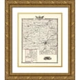 thumbnail image 1 of Warner 26x31 Gold Ornate Wood Framed with Double Matting Museum Art Print Titled - Winnebago Illinois Landowner - Warner 1876, 1 of 4
