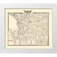 thumbnail image 1 of Warner 30x26 White Modern Wood Framed Museum Art Print Titled - Carroll Illinois - Warner 1870, 1 of 4