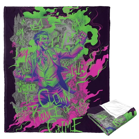 Warner Bros 100 Clown Prince Kids Silk Touch Throw Blanket