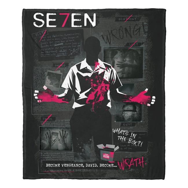 The Northwest 1WBO-23600-0007-OOF 50 x 60 in. Warner Bros. WB 100 Se7En Silk Touch Throw Blanket