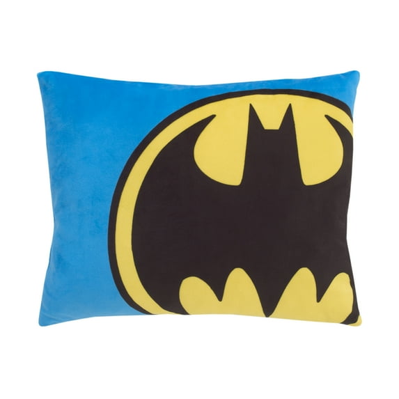 Warner Bros. 12" x 15" Super Hero Batman Polyester Toddler Pillow, 1 Count