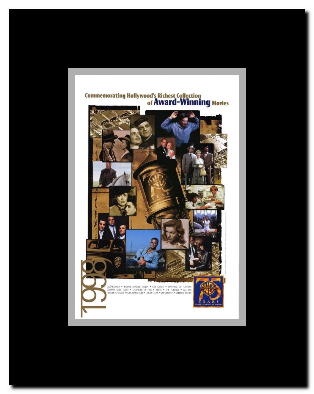 Warner Bros. 75th Anniversary Framed Movie Poster