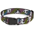 thumbnail image 1 of Warner Bros. Animation Pet Collar, Dog Collar Plastic Buckle, The Powerpuff Girls and Donny Stripe Black Multi Pastel, 8.5 to 12 Inches 0.5 Inch Wide, 1 of 8