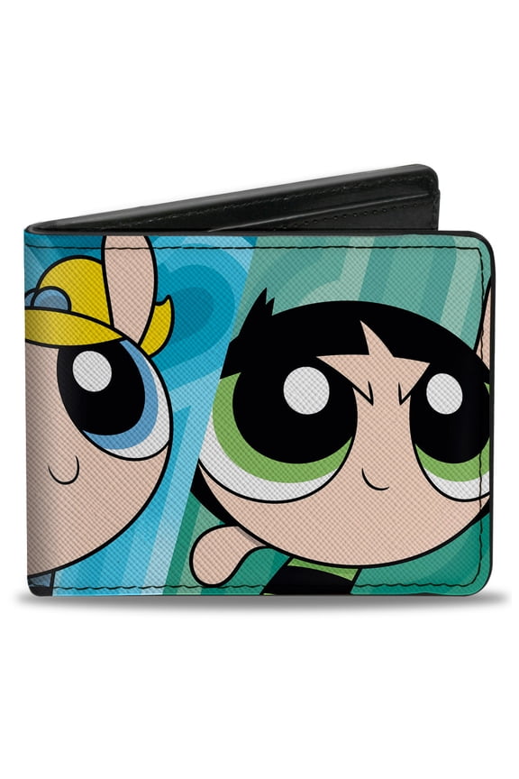 Warner Bros. Animation Wallet, Bifold, The Powerpuff Girls Character Close Up Blocks, Vegan Leather