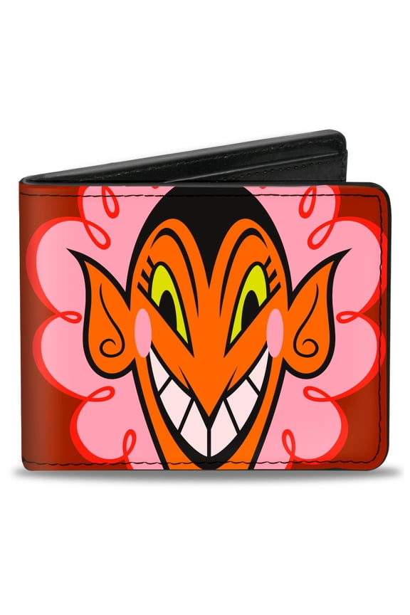 Warner Bros. Animation Wallet, Bifold, The Powerpuff Girls HIM Face Close Up Red, Vegan Leather