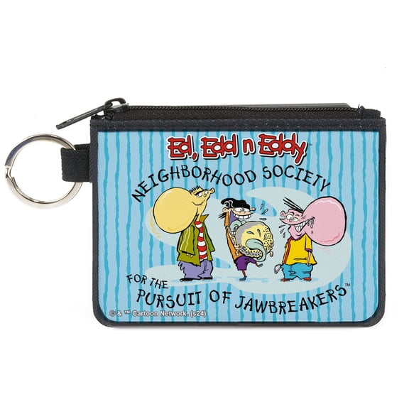 Warner Bros. Animation Wallet, Coin Purse, Ed Edd N Eddy Jawbreakers Pose and Title Logo Blues, Canvas