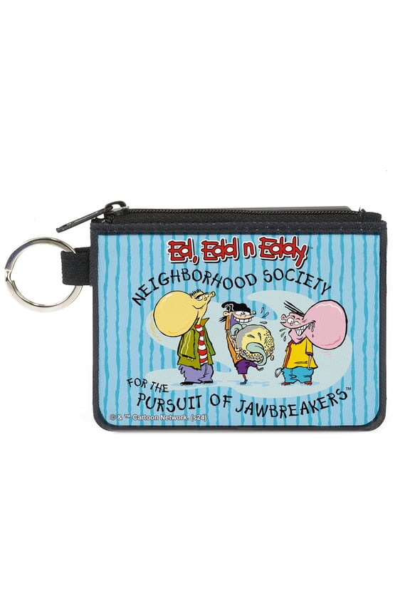 Warner Bros. Animation Wallet, Coin Purse, Ed Edd N Eddy Jawbreakers Pose and Title Logo Blues, Canvas