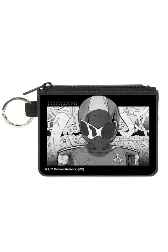 Warner Bros. Animation Wallet, Coin Purse, Toonami Robot Tom Sketch Pose Black Grays, Canvas