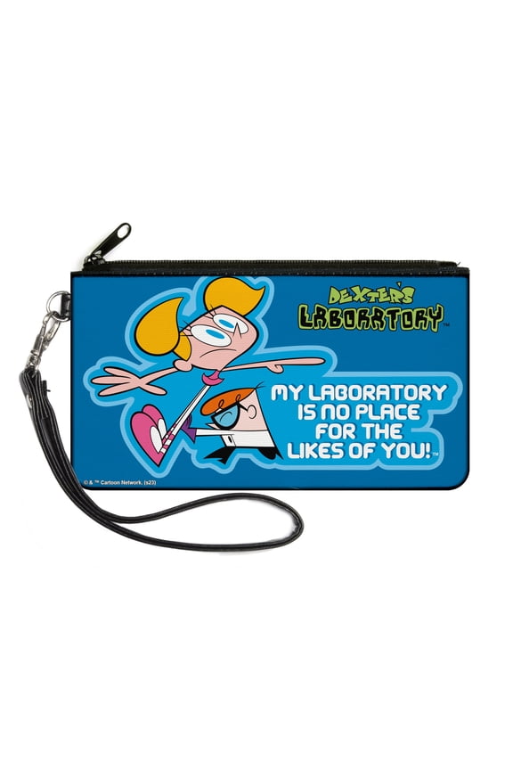 Warner Bros. Animation Wallet, Zip Clutch, Dexters Laboratory No Place For the Likes of You Pose Blues, Canvas