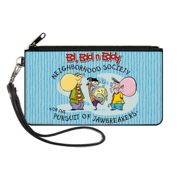 Warner Bros. Animation Wallet, Zip Clutch, Ed Edd N Eddy Jawbreakers Pose and Title Logo Blues, Canvas