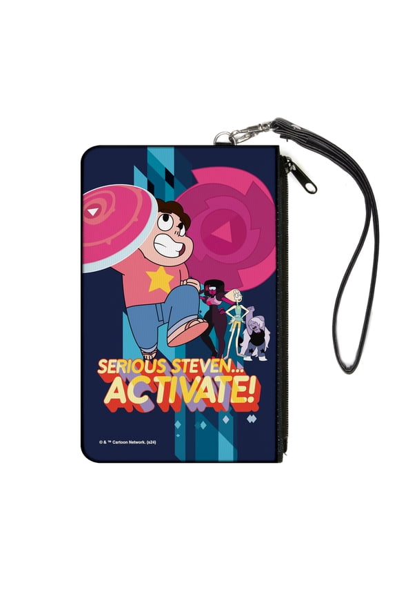 Warner Bros. Animation Wallet, Zip Clutch, Steven Universe Serious Steven Activate Group Pose Blues, Canvas