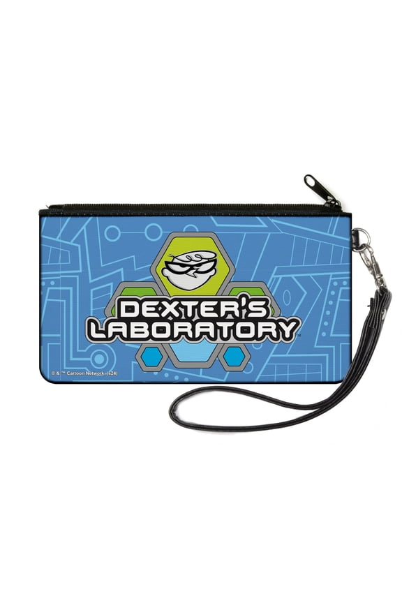 Warner Bros. Animation Wallet, Zip Pouch, Dexters Laboratory Title Logo and Dexter Pose Blues, Canvas