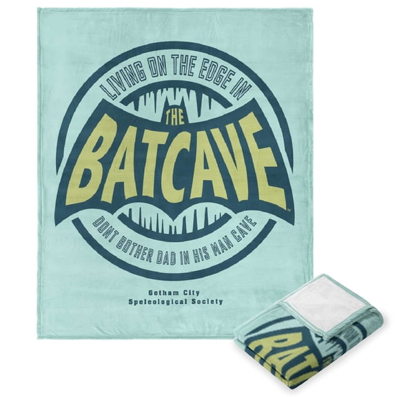 Warner Bros Batman Dads Batcave Kids Silk Touch Throw Blanket