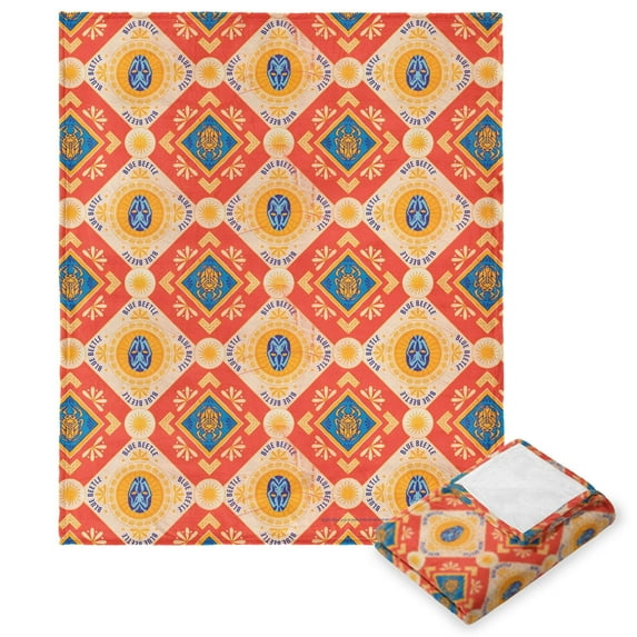 Warner Bros Blue Beetle Blue Beetle Pattern Kids Silk Touch Throw Blanket