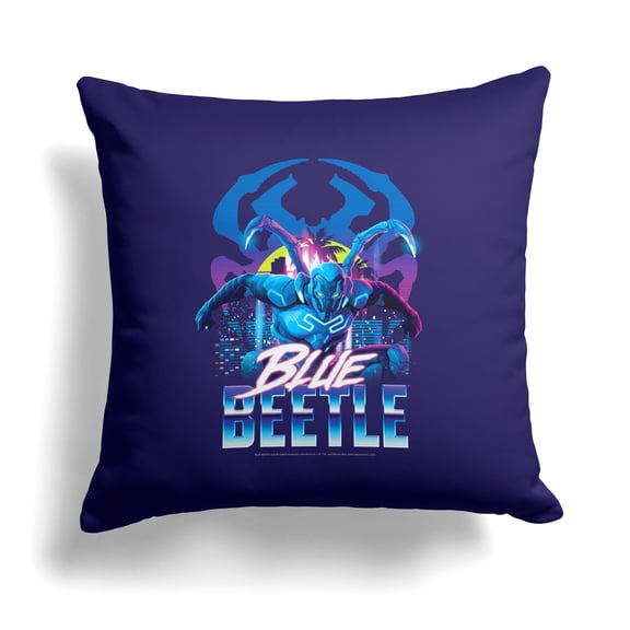 Warner Bros Blue Beetle Unpredictable Power Kids Printed Throw Pillow, 18 x 18 inches