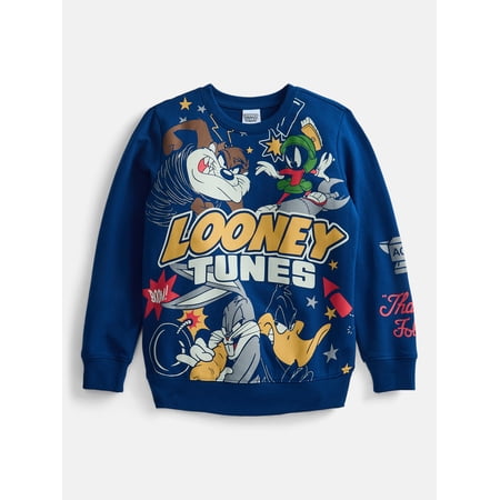 Warner Bros. Warner Bros Looney Tunes Boys Graphic Fleece Sweatshirt, Sizes XS 4/5-XL 14/16