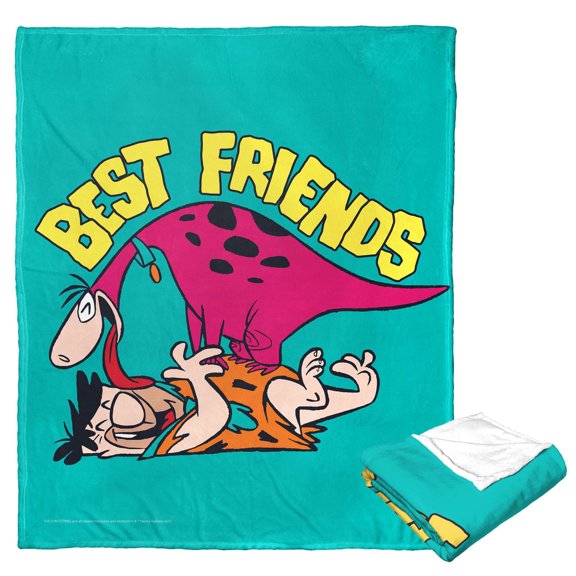 Warner Bros Flinstones Cavemans Best Friend Kids Silk Touch Throw Blanket