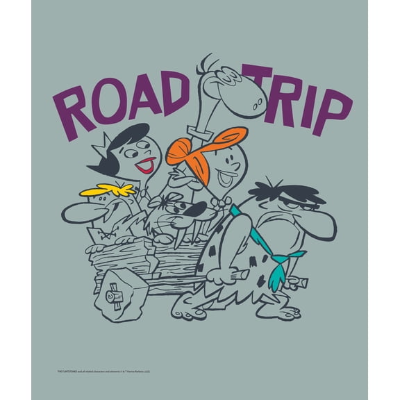 Warner Bros Flinstones Road Trip Kids Silk Touch Throw Blanket