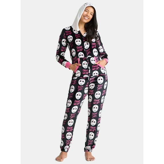 Warner Bros Friday the 13th Women's Jason Graphic Union Suit, Sizes XS-3X