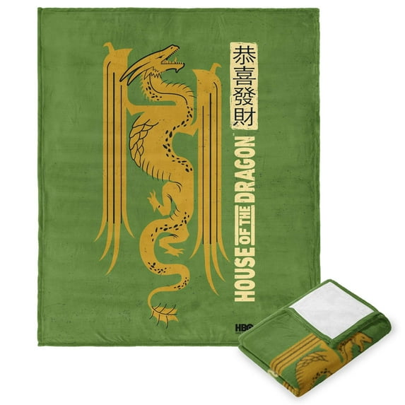 Warner Bros Game of Thrones Year of the Dragon Yellow Dragon Kids Silk Touch Throw Blanket