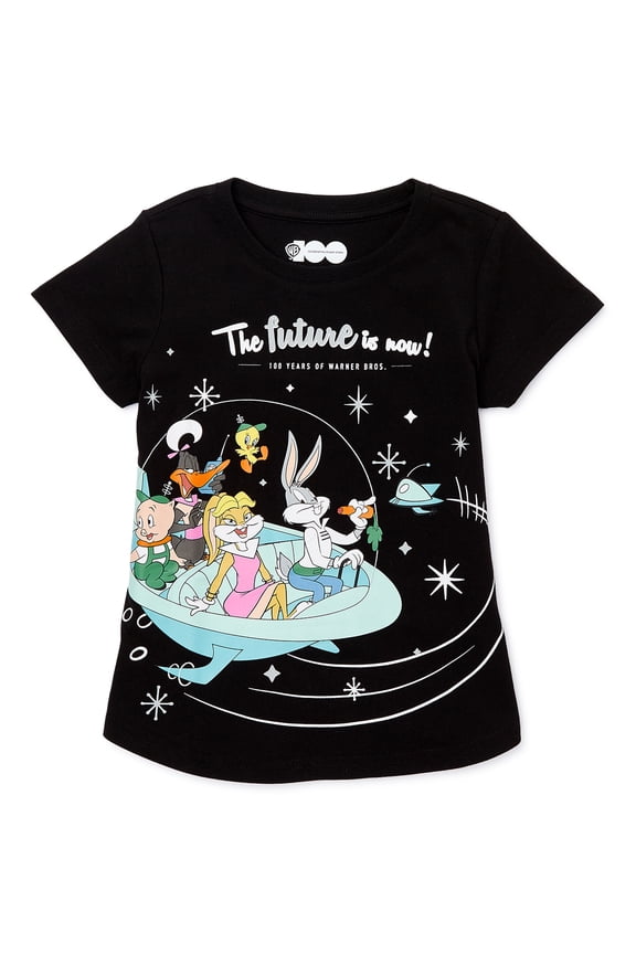 Warner Bros Girls Wrap Around Bugs Bunny Jetsons High-Low Tee, Sizes 4-16
