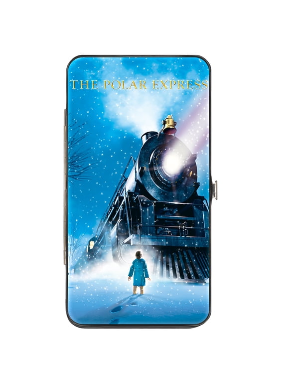 Warner Bros. Holiday Movies Wallet, Hinged, The Polar Express Engine Car Light Beam Scene, Vegan Leather