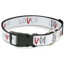Warner Bros. Horror Movies Pet Collar, Dog Collar Plastic Buckle, It Chapter Two Loser Lover Quote, 7 to 8.5 Inches 0.5 Inch Wide