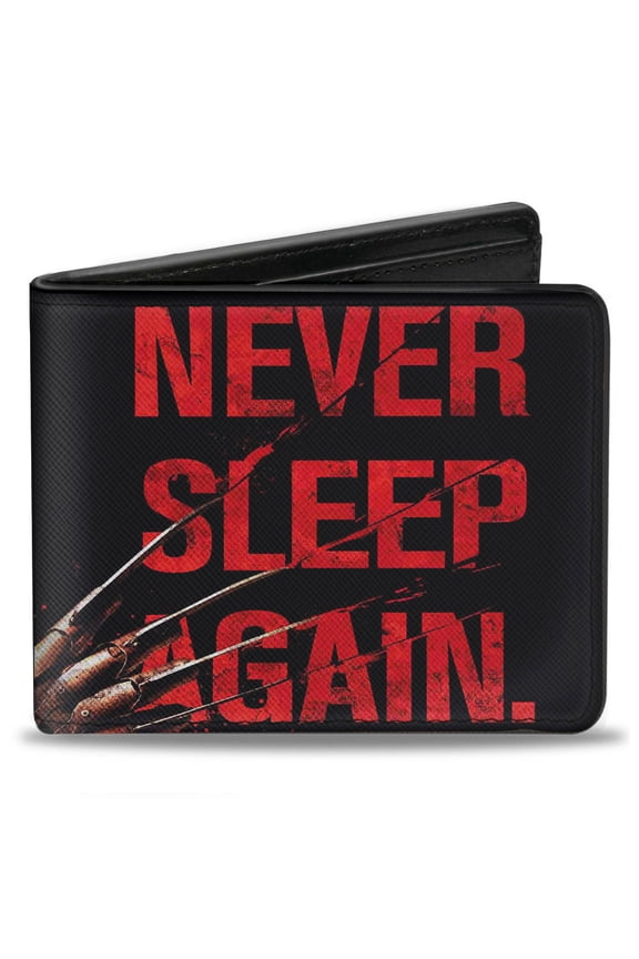 Warner Bros. Horror Movies Wallet, Bifold, Freddys Hand Never Sleep Again A Nightmare On Elm Street, Vegan Leather